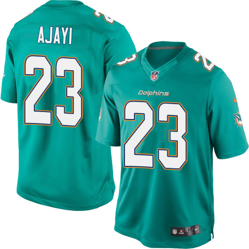 Men's Limited Jay Ajayi Nike Jersey Aqua Green Home - #23 NFL Miami Dolphins